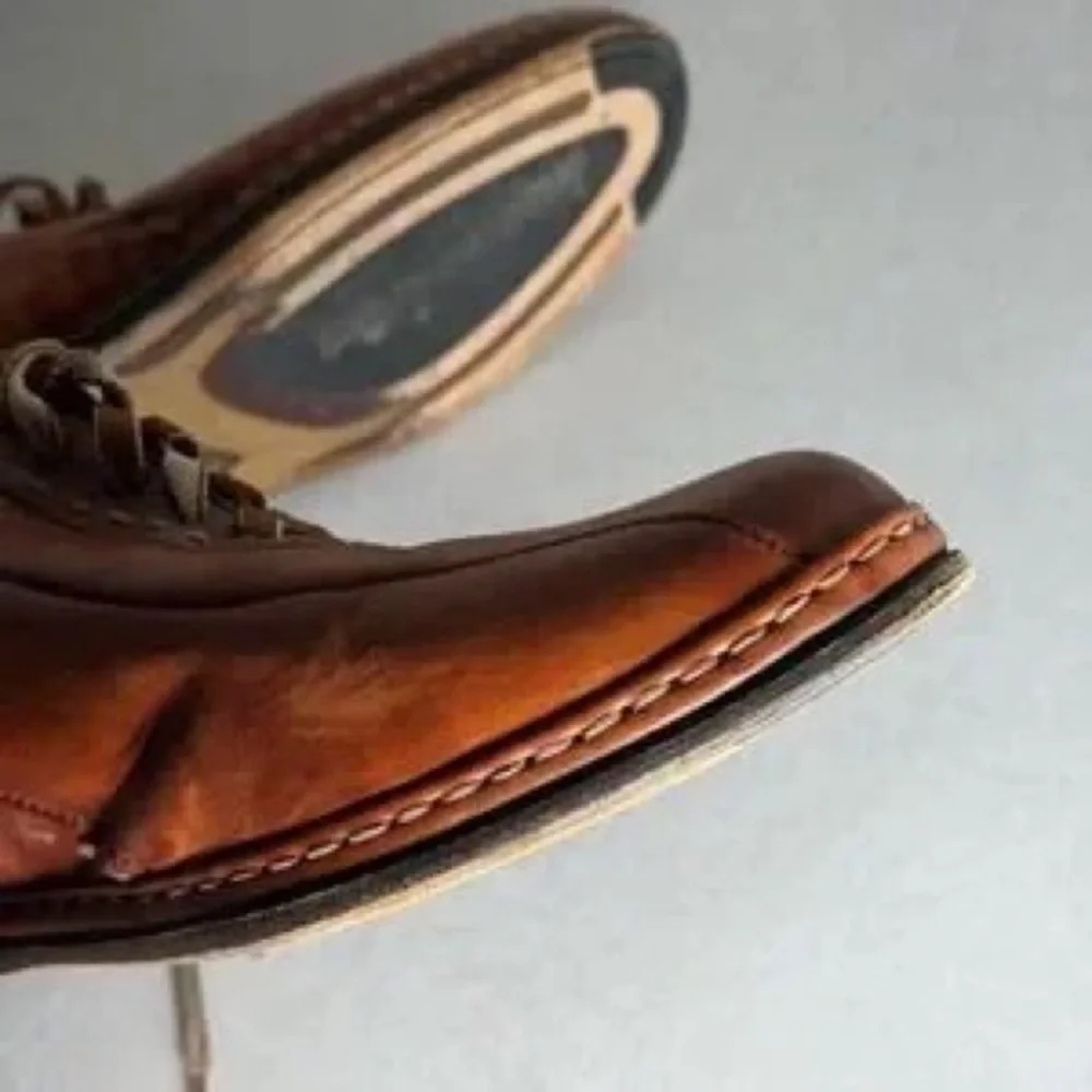Men's Brown Leather Lace-Up Dress Shoes